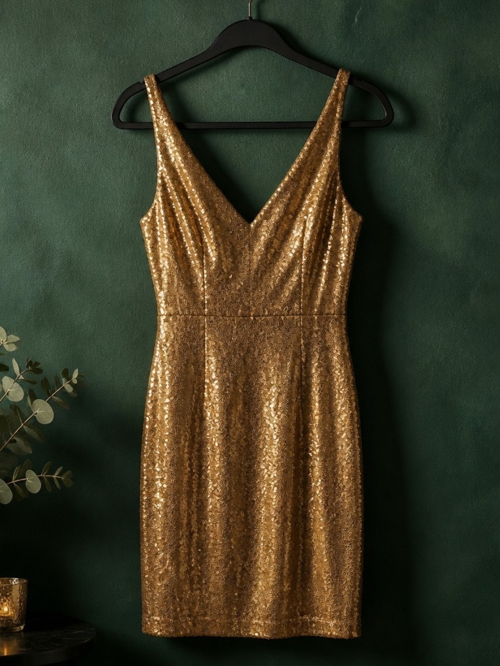 Homecoming Lulus Rose Gold Sequin Champagne Showers Bodycon Mini Dress XS 4028